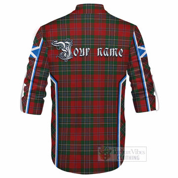 MacLean (McLean) Tartan Crest Ghillie Kilt Shirt Scotland Coat of Arm Flag Style