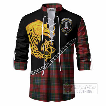 MacLean (McLean) Tartan Crest Ghillie Shirt Legendary Dragon Knot Half Style