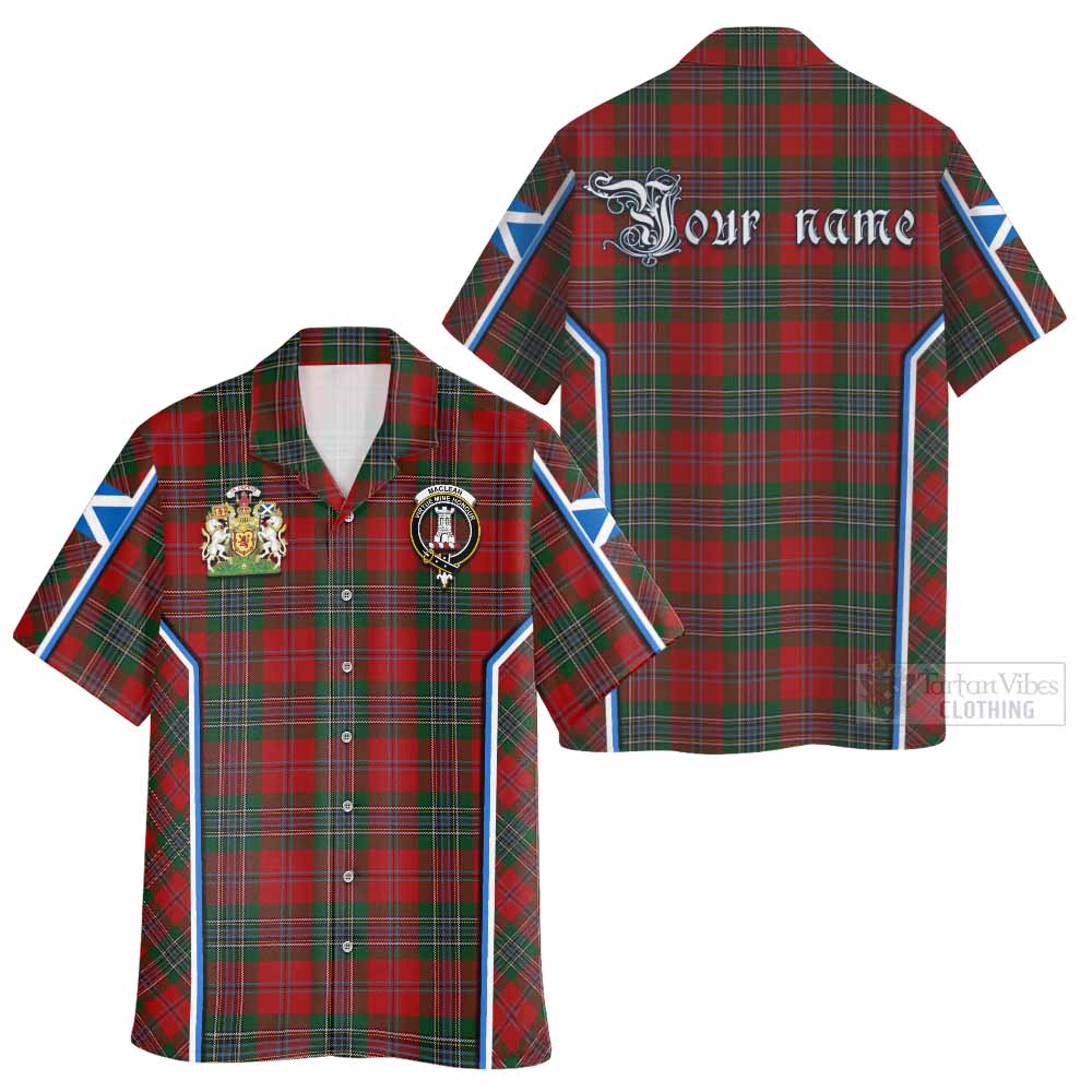 MacLean (McLean) Tartan Crest Hawaiian Shirt Scotland Coat of Arm Flag Style - Tartan Vibes Clothing