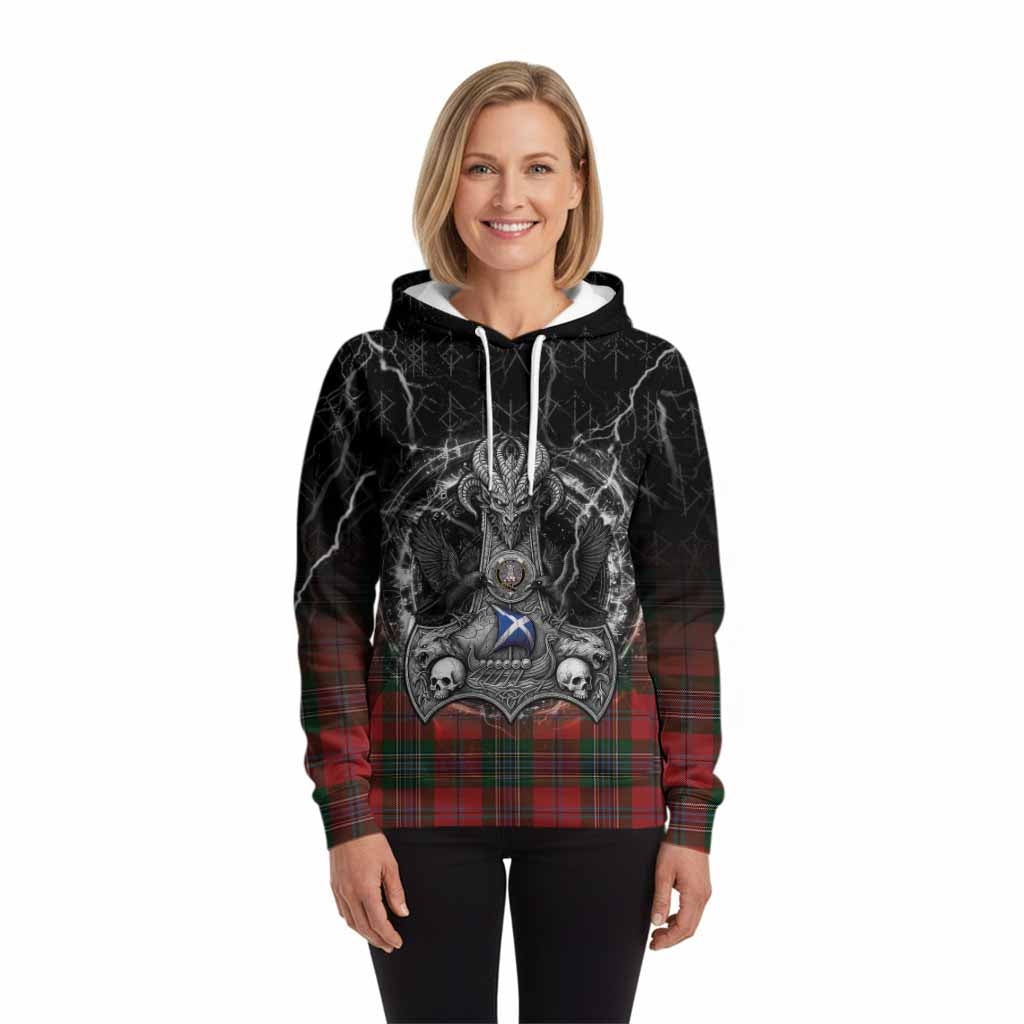 MacLean (McLean) Tartan Crest Hoodie Celtic Odin's Raven Legacy
