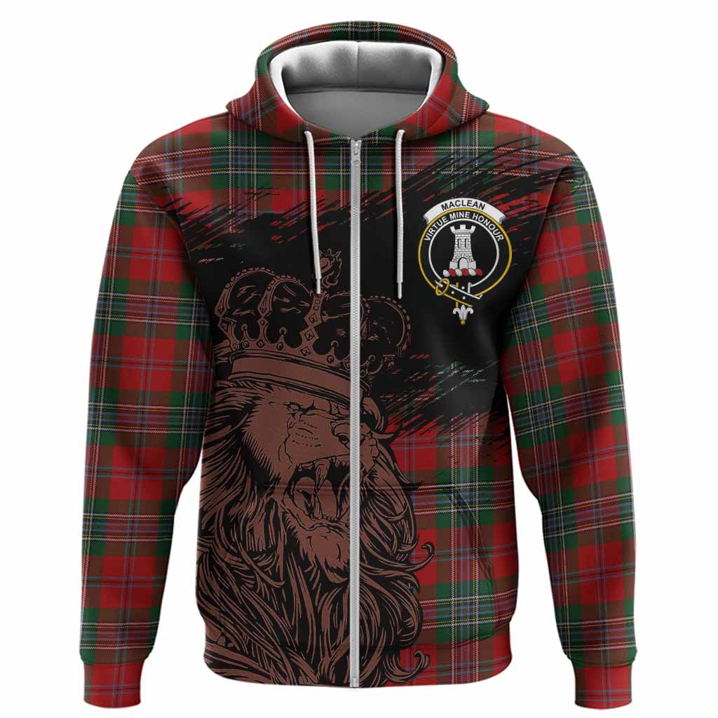 MacLean (McLean) Tartan Crest Hoodie Crowned Lion Heritage Style