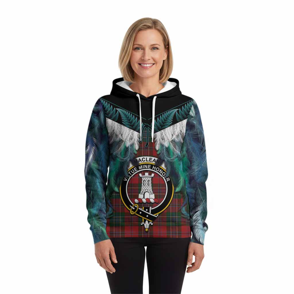 MacLean (McLean) Tartan Crest Hoodie New Zealand Maori Korowai Cloak