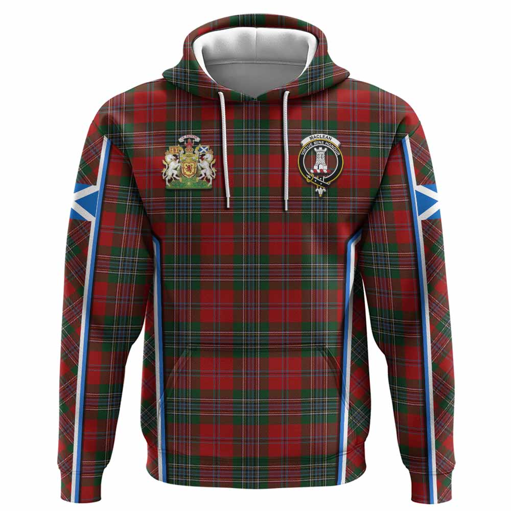 MacLean (McLean) Tartan Crest Hoodie Scotland Coat of Arm Flag Style - Tartan Vibes Clothing
