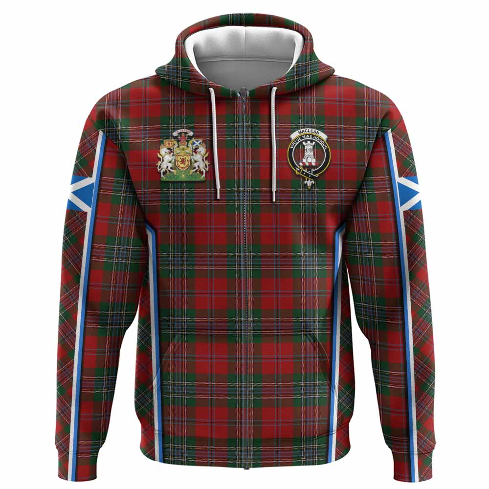 MacLean (McLean) Tartan Crest Hoodie Scotland Coat of Arm Flag Style - Tartan Vibes Clothing