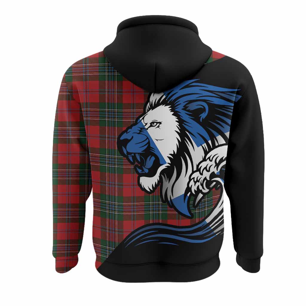 MacLean (McLean) Tartan Crest Hoodie Scottish Golden Lions Wave Flow