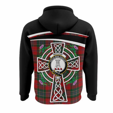 MacLean (McLean) Tartan Crest Hoodie Scottish Thistle Celtic Cross Alba Gu Brath