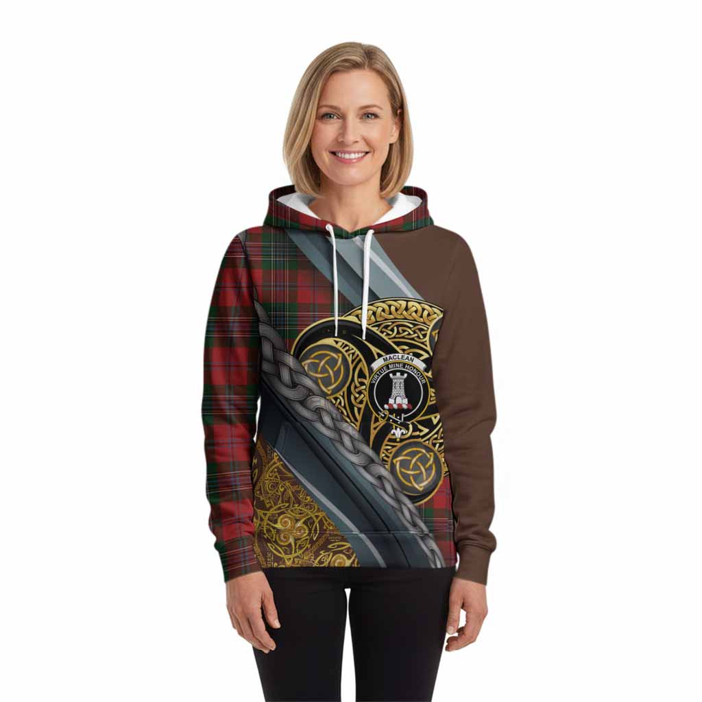 MacLean (McLean) Tartan Crest Hoodie Scottish Triskele Celtic