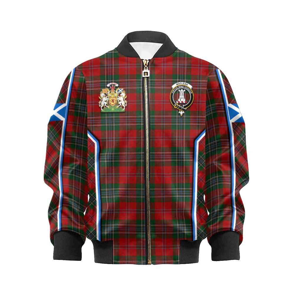 MacLean (McLean) Tartan Crest Kid Bomber Jacket Scotland Coat of Arm Flag Style - Tartan Vibes Clothing