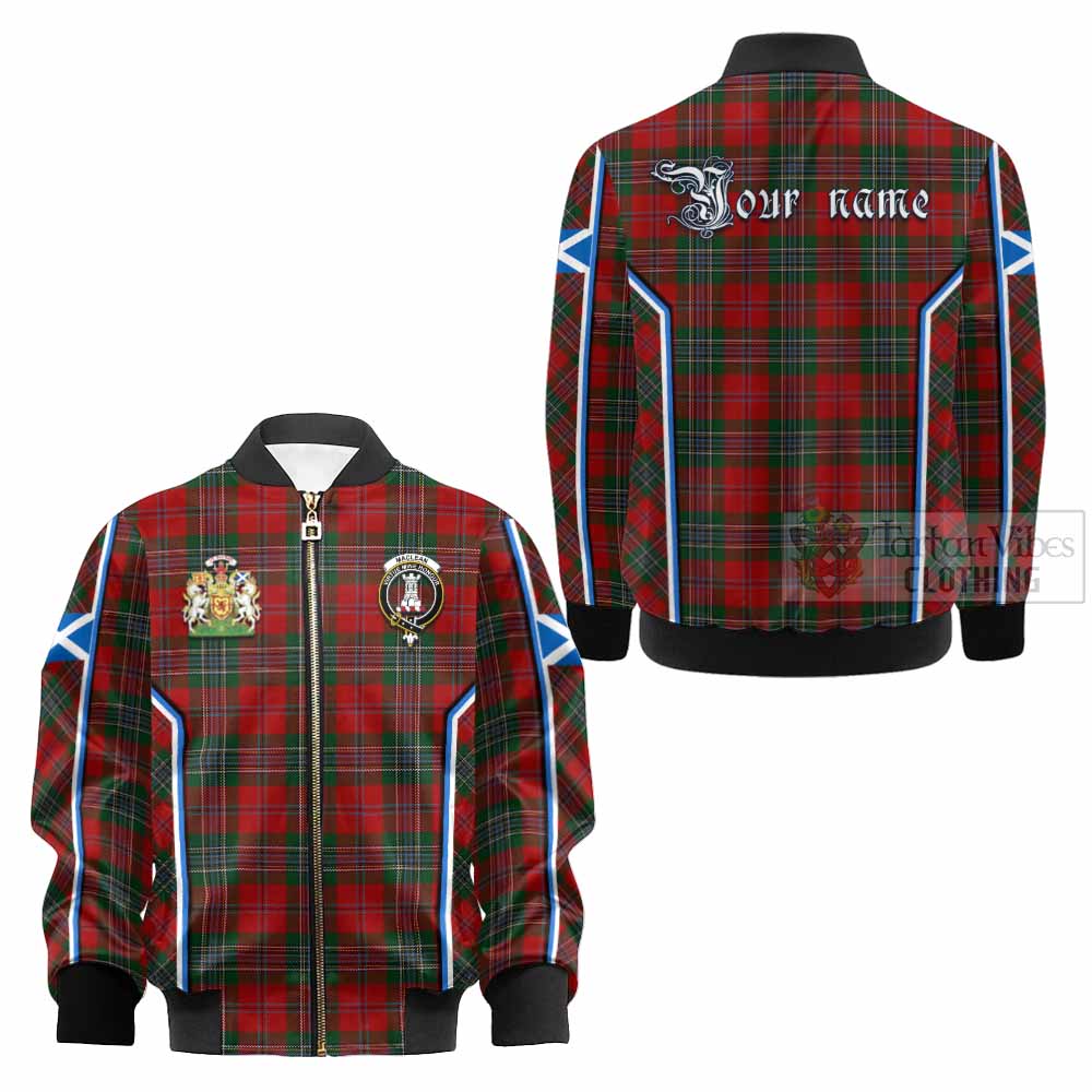 MacLean (McLean) Tartan Crest Kid Bomber Jacket Scotland Coat of Arm Flag Style - Tartan Vibes Clothing