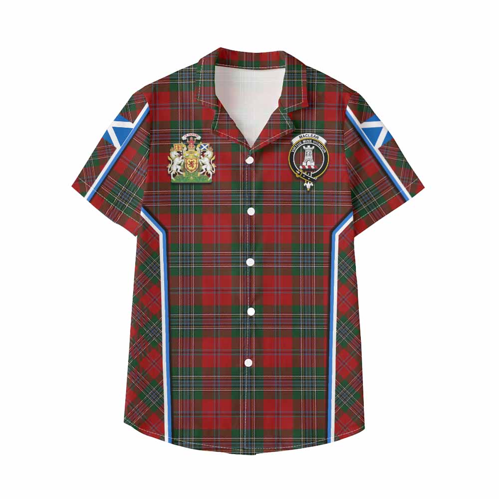MacLean (McLean) Tartan Crest Kid Hawaiian Shirt Scotland Coat of Arm Flag Style - Tartan Vibes Clothing