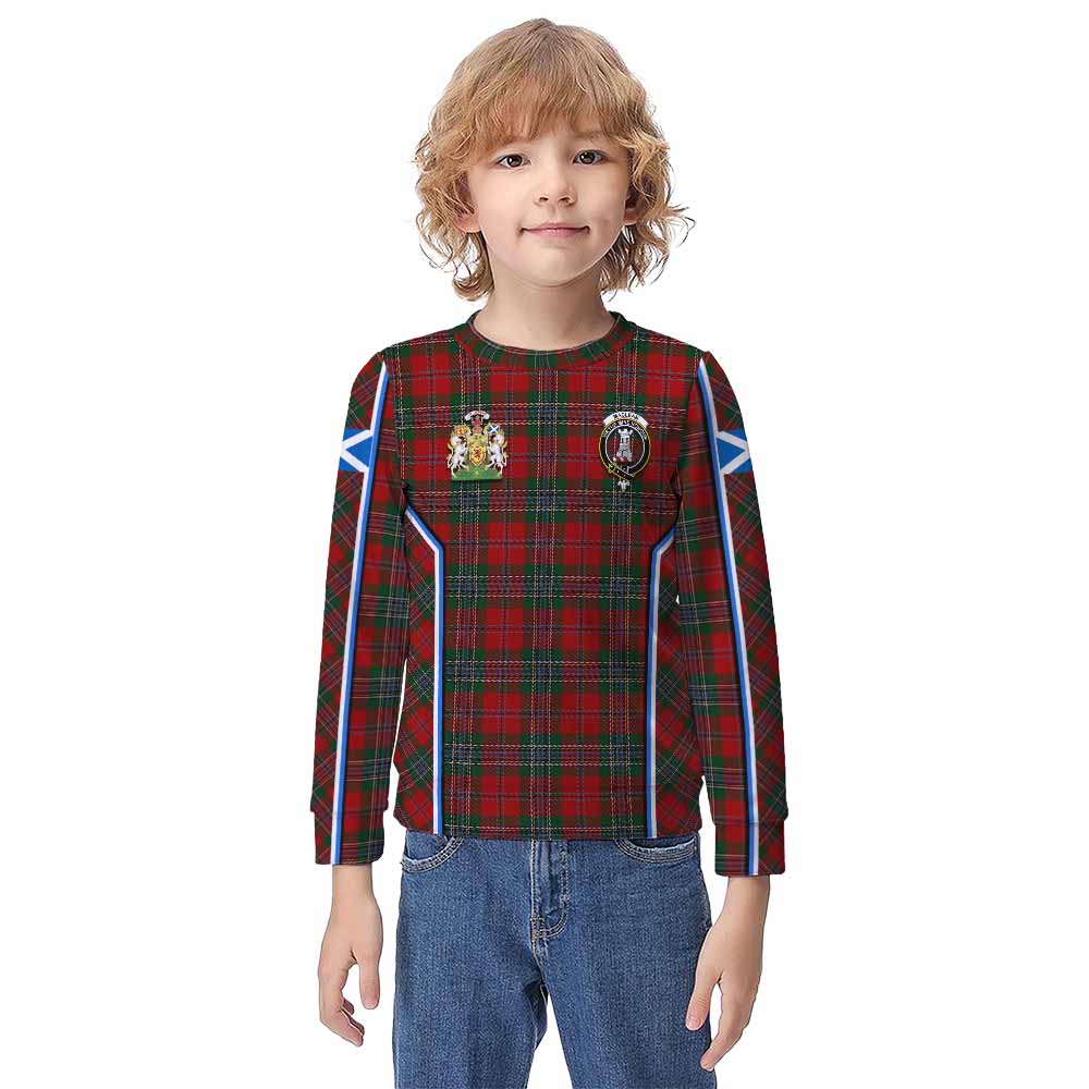 MacLean (McLean) Tartan Crest Kid Knitted Sweatshirt Scotland Coat of Arm Flag Style - Tartan Vibes Clothing
