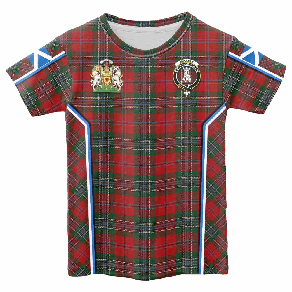 MacLean (McLean) Tartan Crest Kid T-shirt Scotland Coat of Arm Flag Style - Tartan Vibes Clothing