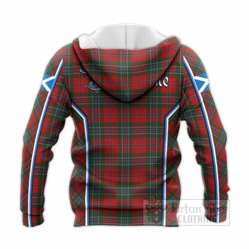 MacLean (McLean) Tartan Crest Knitted Hoodie Scotland Coat of Arm Flag Style