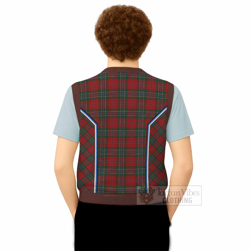 MacLean (McLean) Tartan Crest Knitted V-Neck Vest Scotland Coat of Arm Flag Style - Tartan Vibes Clothing