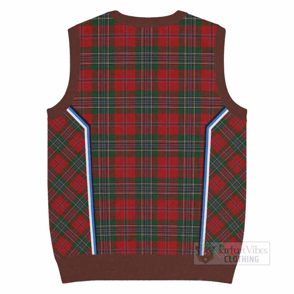 MacLean (McLean) Tartan Crest Knitted V-Neck Vest Scotland Coat of Arm Flag Style - Tartan Vibes Clothing