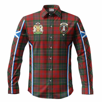 MacLean (McLean) Tartan Crest Long Sleeve Button Shirts Scotland Coat of Arm Flag Style - Tartan Vibes Clothing