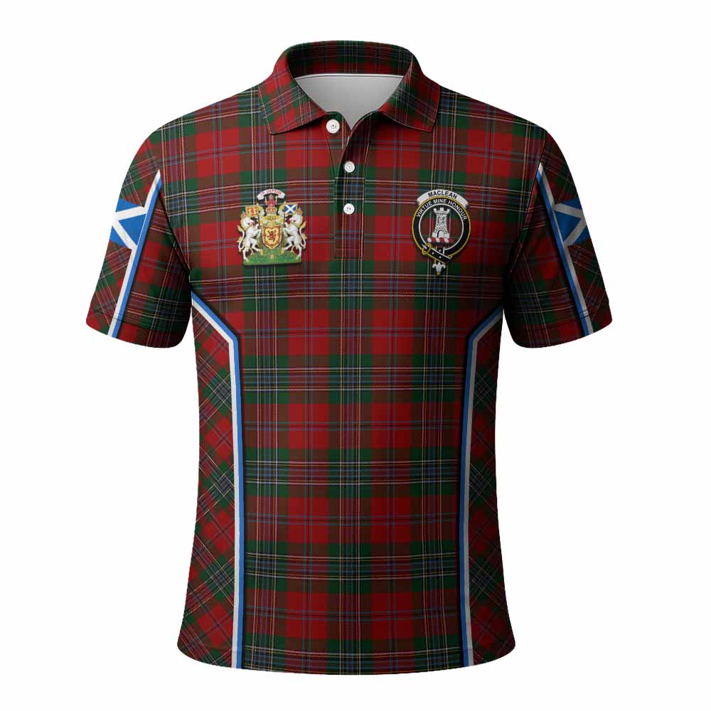 MacLean (McLean) Tartan Crest Polo Shirt Scotland Coat of Arm Flag Style - Tartan Vibes Clothing