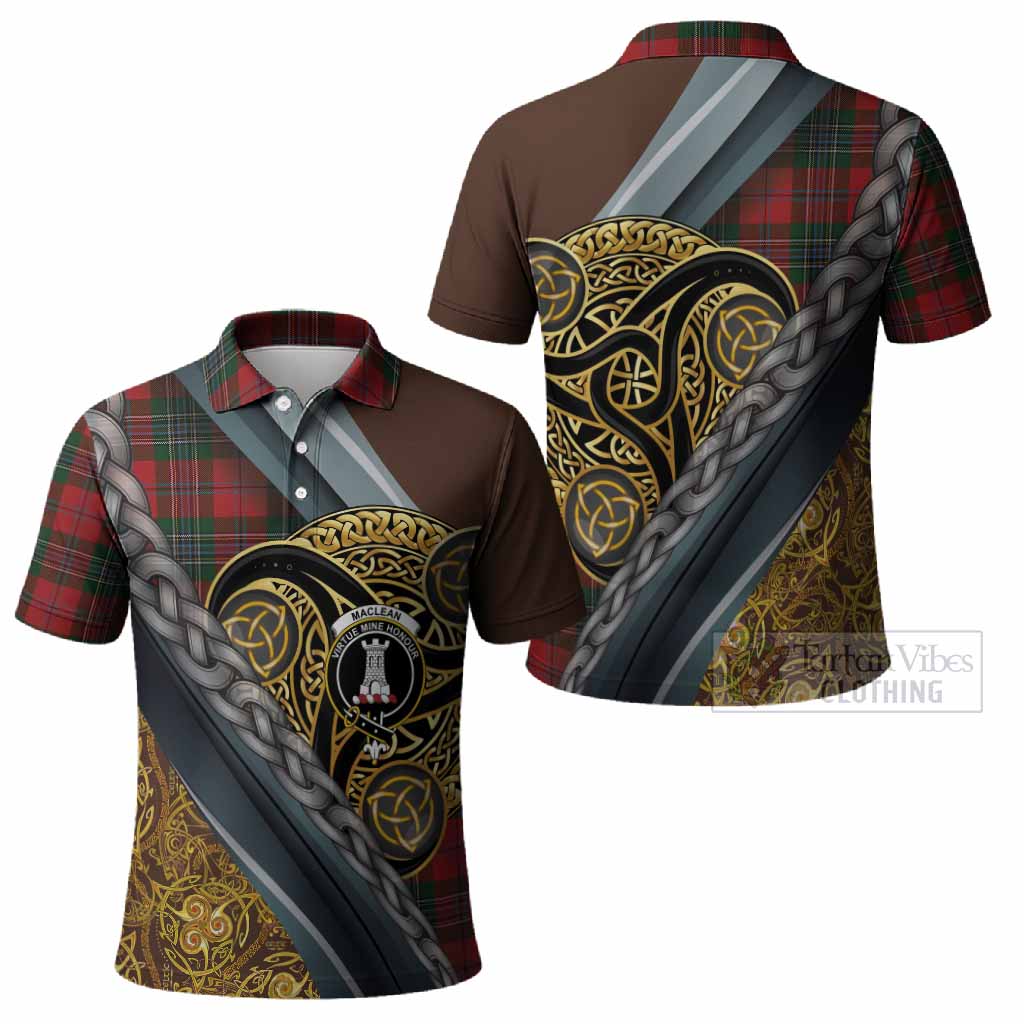 MacLean (McLean) Tartan Crest Polo Shirt Scottish Triskele Celtic
