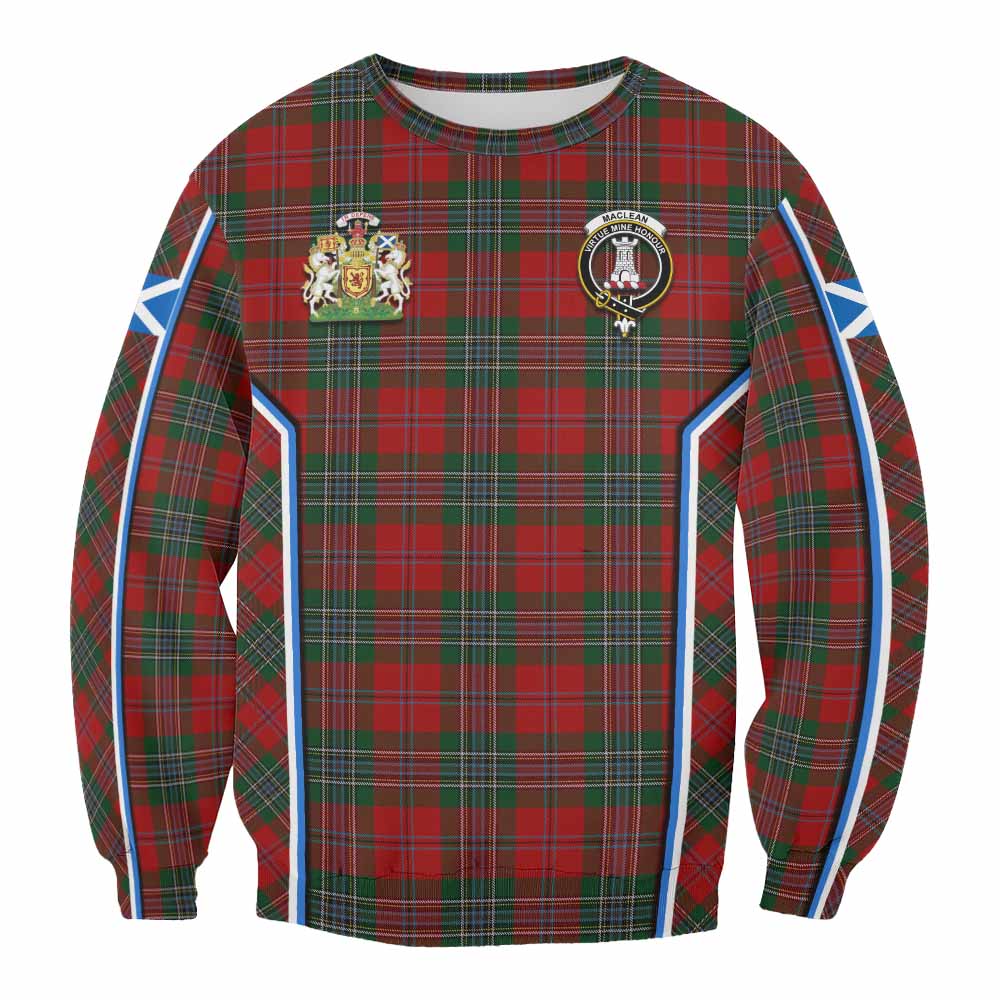 MacLean (McLean) Tartan Crest Sweatshirt Scotland Coat of Arm Flag Style - Tartan Vibes Clothing