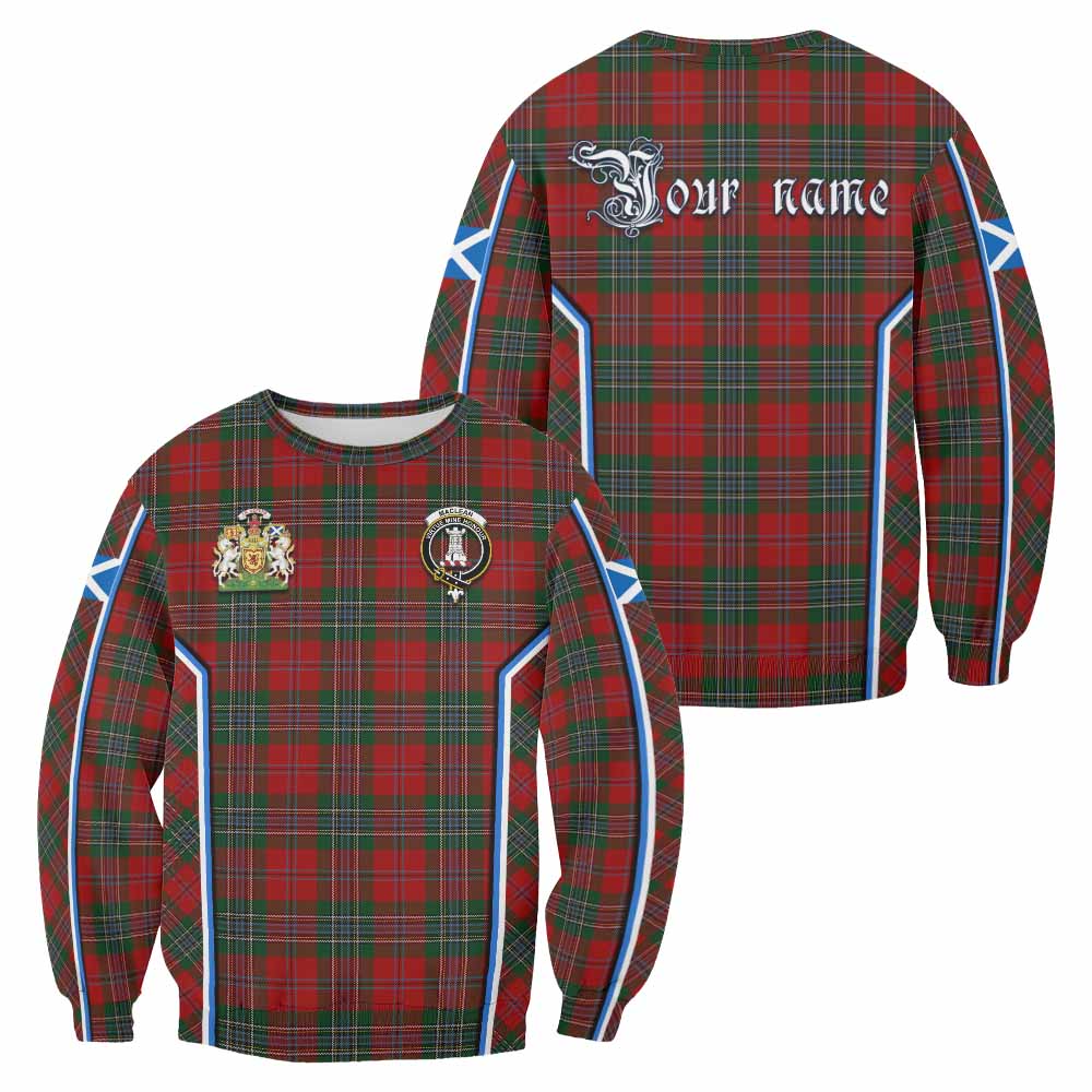 MacLean (McLean) Tartan Crest Sweatshirt Scotland Coat of Arm Flag Style - Tartan Vibes Clothing