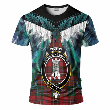 MacLean (McLean) Tartan Crest T-Shirt New Zealand Maori Korowai Cloak