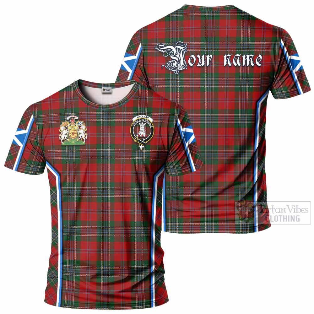MacLean (McLean) Tartan Crest T-shirt Scotland Coat of Arm Flag Style - Tartan Vibes Clothing