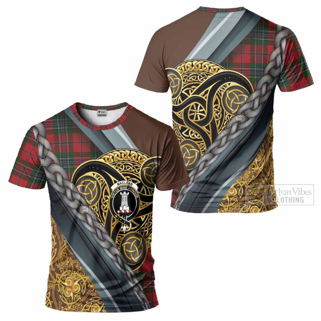 MacLean (McLean) Tartan Crest T-Shirt Scottish Triskele Celtic