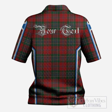 MacLean (McLean) Tartan Crest Women’s Polo Sweater Top Scotland Coat of Arm Flag Style