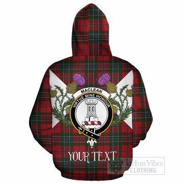 MacLean (McLean) Tartan Family Crest Cotton Hoodie Scottish Burns Night Thistle Floral