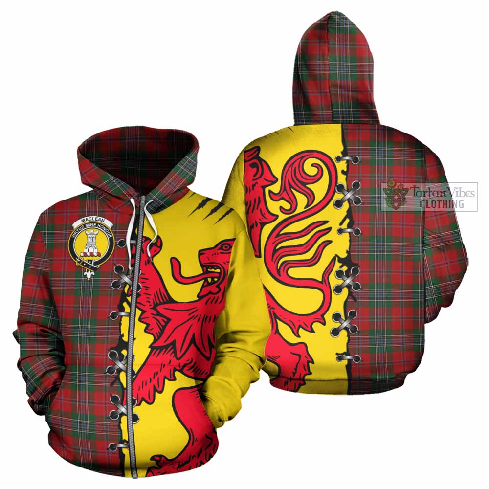 MacLean (McLean) Tartan Family Crest Hoodie Lion Rampant Honor - Tartan Vibes Clothing