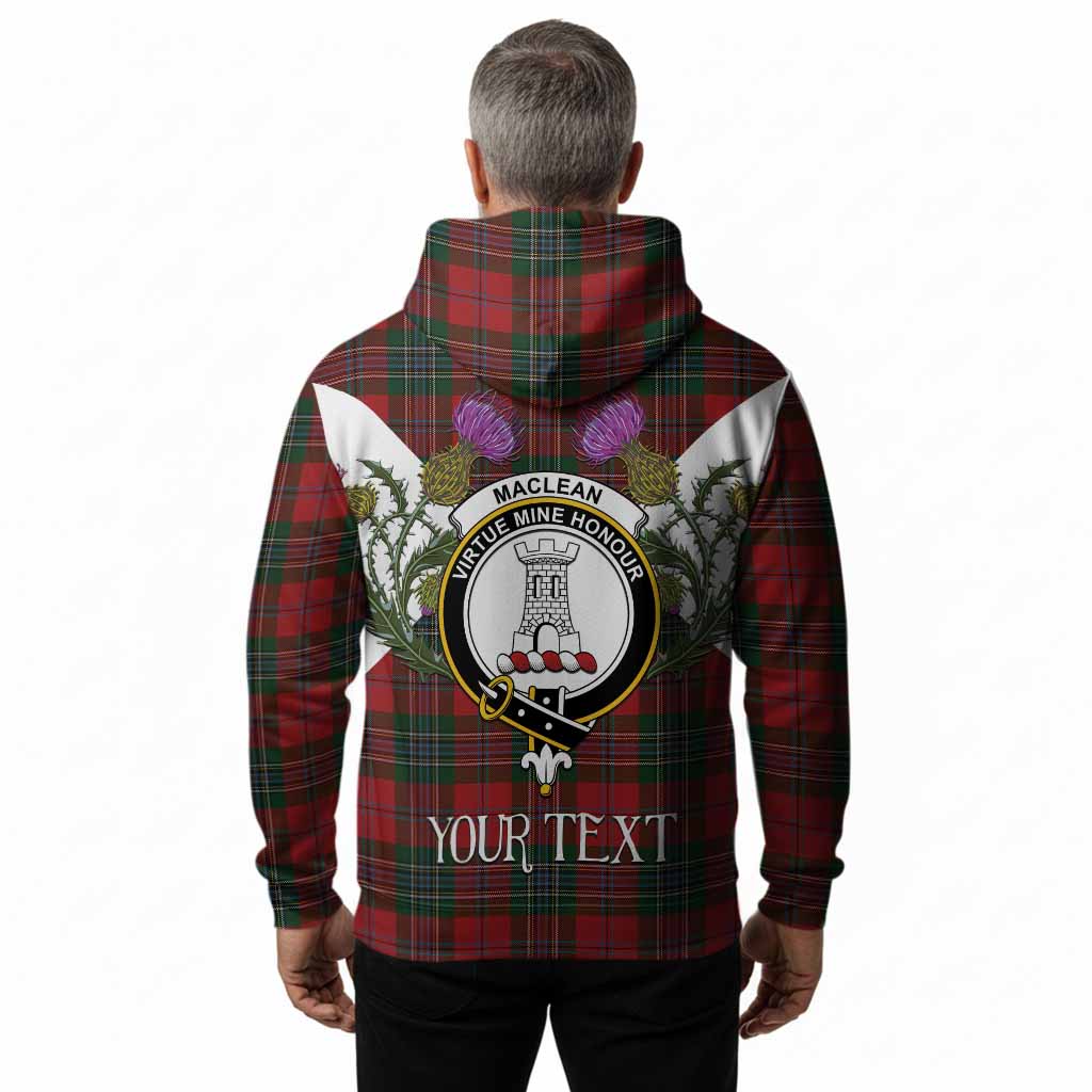 MacLean (McLean) Tartan Family Crest Hoodie Scottish Burns Night Thistle Floral