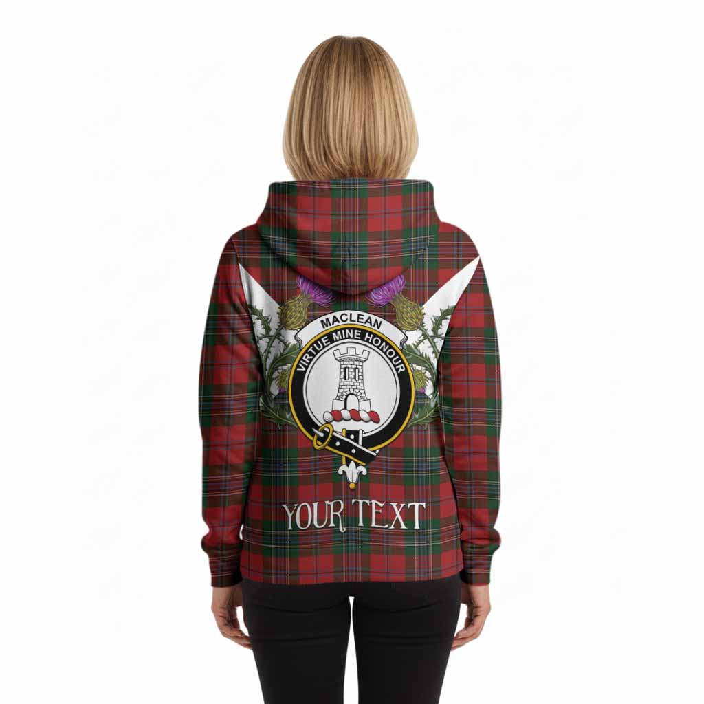 MacLean (McLean) Tartan Family Crest Hoodie Scottish Burns Night Thistle Floral