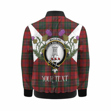 MacLean (McLean) Tartan Family Crest Kid Bomber Jacket Scottish Burns Night Thistle Floral