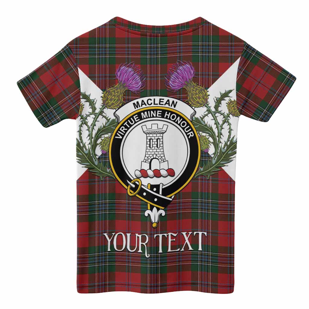 MacLean (McLean) Tartan Family Crest Kid T-shirt Scottish Burns Night Thistle Floral