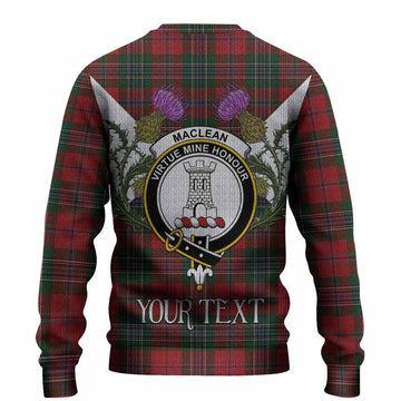 MacLean (McLean) Tartan Family Crest Knitted Sweater Scottish Burns Night Thistle Floral