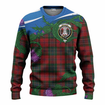 MacLean (McLean) Tartan Family Crest Knitted Sweater Thistle in Minimalism