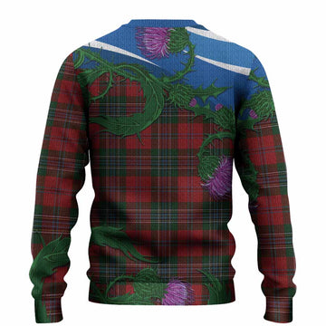 MacLean (McLean) Tartan Family Crest Knitted Sweater Thistle in Minimalism