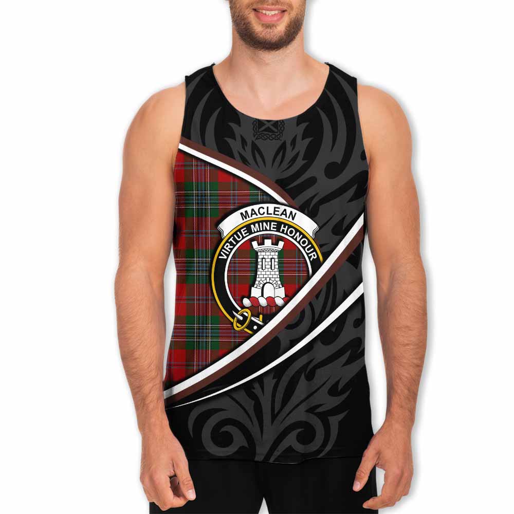 MacLean (McLean) Tartan Family Crest Men Tank Top Celtic Scottish Thistle Floral - Tartan Vibes Clothing