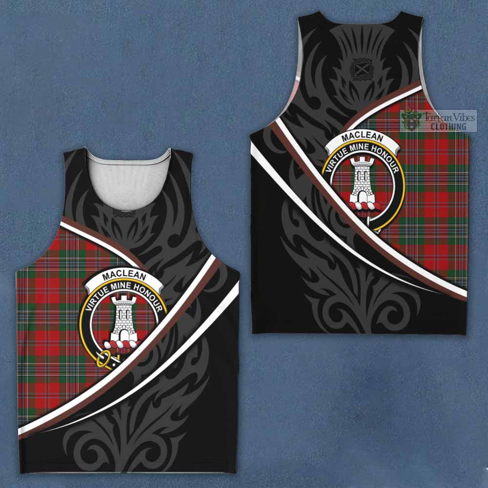 MacLean (McLean) Tartan Family Crest Men Tank Top Celtic Scottish Thistle Floral - Tartan Vibes Clothing