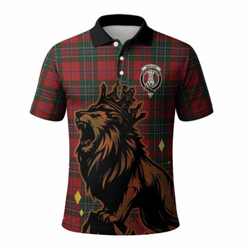 MacLean (McLean) Tartan Family Crest Polo Shirt Crowned Lion Roaring