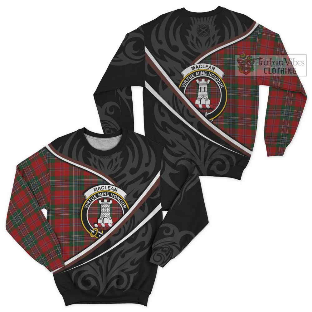 MacLean (McLean) Tartan Family Crest Sweatshirt Celtic Scottish Thistle Floral - Tartan Vibes Clothing