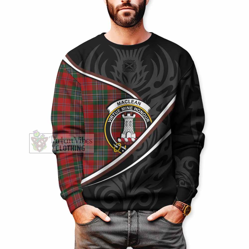 MacLean (McLean) Tartan Family Crest Sweatshirt Celtic Scottish Thistle Floral - Tartan Vibes Clothing