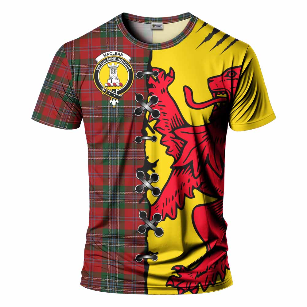 MacLean (McLean) Tartan Family Crest T-shirt Lion Rampant Honor - Tartan Vibes Clothing