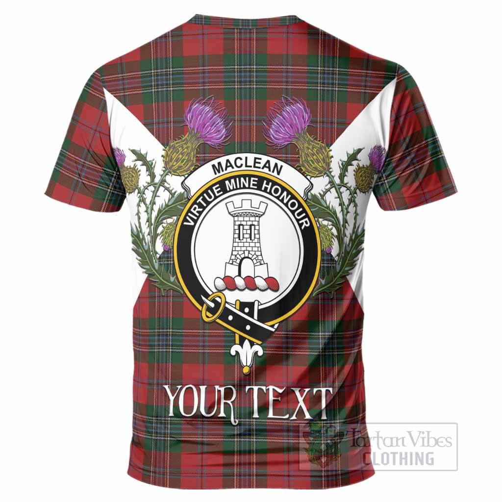 MacLean (McLean) Tartan Family Crest T-Shirt Scottish Burns Night Thistle Floral