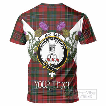 MacLean (McLean) Tartan Family Crest T-Shirt Scottish Burns Night Thistle Floral