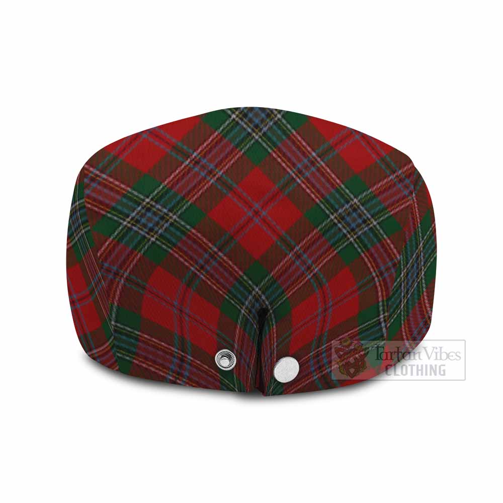 MacLean (McLean) Tartan Flat Cap, Jeff Cap Cross Style with Family Crest - Tartan Vibes Clothing