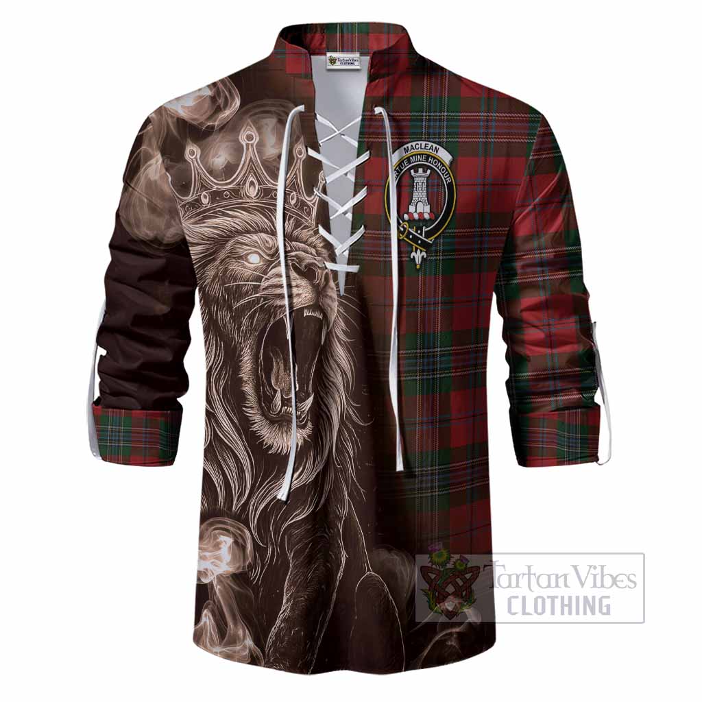 MacLean (McLean) Tartan Ghillie Shirt Roaring Lion Heritage