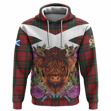 MacLean (McLean) Tartan Hoodie Scottish Thistle Heilan Coo