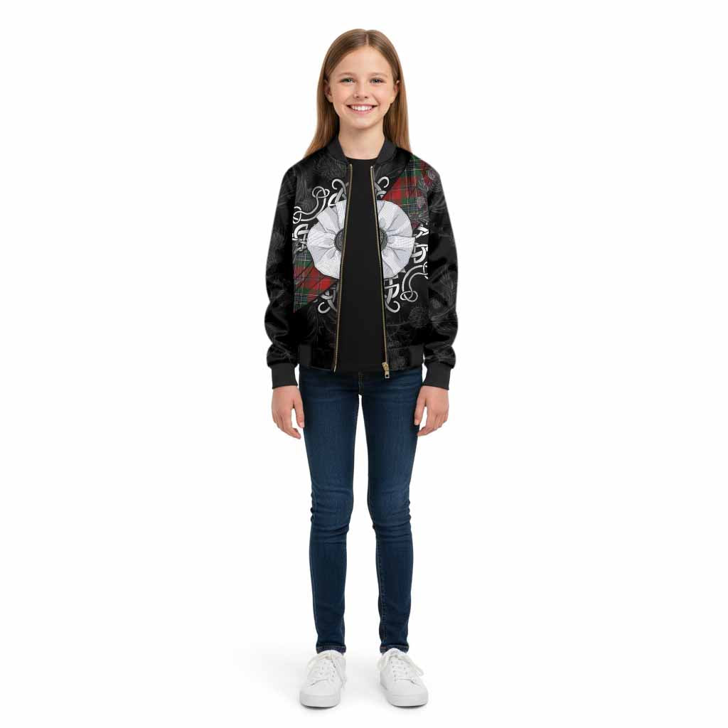 MacLean (McLean) Tartan Kid Bomber Jacket Jacobite White Rose - Tartan Vibes Clothing