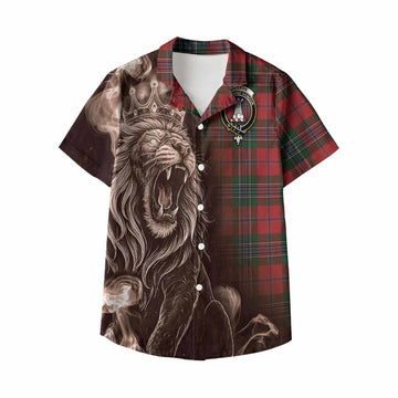 MacLean (McLean) Tartan Kid Hawaiian Shirt Roaring Lion Heritage